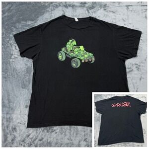 Gorillaz Geep Buggy Graphic T-Shirt Mens XL Black Band Tee Y2K Alt Stretwear